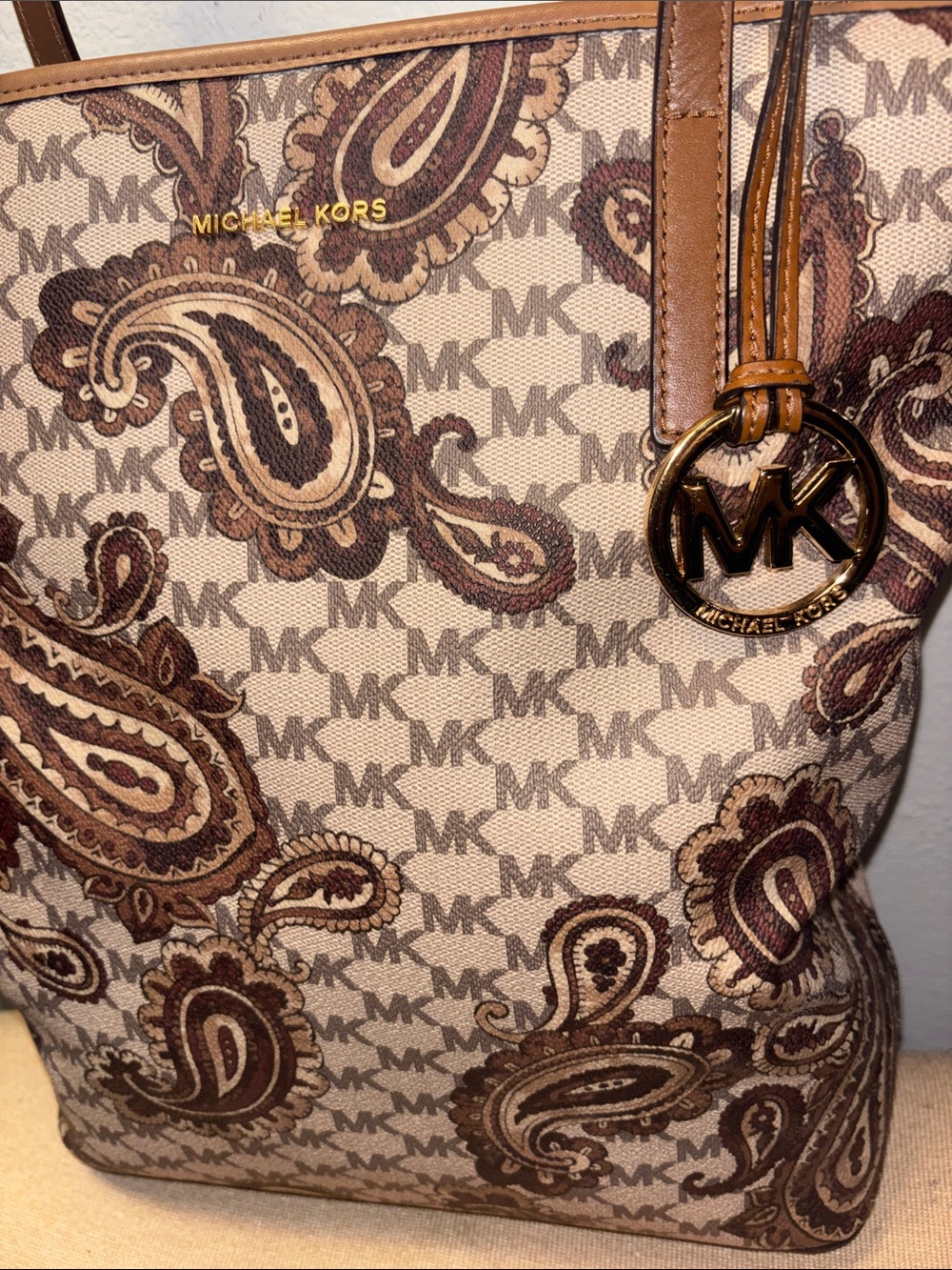 Michael Kors Emry Large North/South Paisley Tote - Picture 2 of 6